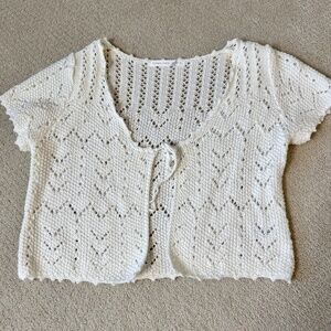 Altard State White crochet top size L